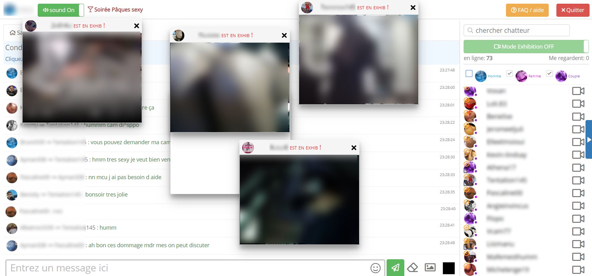 Visiochat libertin